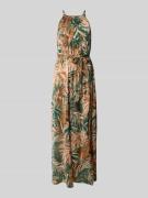 Apricot Maxikleid mit Bindegürtel in Oliv, Größe XXL