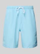Shiwi Regular Fit Badehose mit Label-Patch Modell 'Mike' in Hellblau, ...