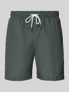 Shiwi Regular Fit Badehose mit Label-Patch Modell 'Mike' in Oliv, Größ...