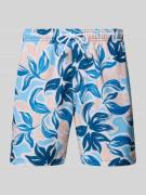 Shiwi Regular Fit Badehose mit Label-Patch Modell 'Mike' in Hellblau, ...