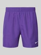 Nike Badehose mit Label-Print in Lila, Größe S