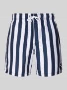 Shiwi Regular Fit Badehose mit Label-Patch in Dunkelblau, Größe L