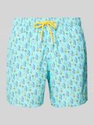 MC2 Saint Barth Regular Fit Badehose mit Label-Patch in Mint, Größe L