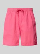 REVIEW Badehose mit elastischem Bund in Pink, Größe L
