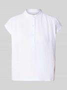 Rich & Royal Regular Fit Blusentop mit Knopfleiste in Weiss, Größe XL