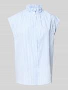 Rich & Royal Regular Fit Blusentop mit Stehkragen in Blau, Größe 36