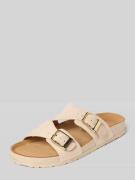 Tamaris Sandalette aus Leder mit Dornschließe in Sand, Größe 40