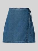 ICHI Jeansrock in Wickel-Optik Modell 'DALLAS' in Jeansblau, Größe 34