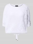 monari Strickshirt mit Lochmuster in Offwhite, Größe 36