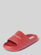 CHAMPION Slides mit Logo-Print in Rot, Größe 36