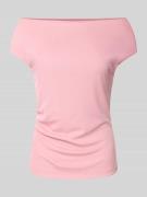 Lauren Ralph Lauren T-Shirt mit U-Boot-Ausschnitt in Altrosa, Größe L