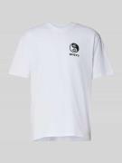 Edwin T-Shirt mit Motiv-Print Modell 'HIGH BEAR' in Weiss, Größe M