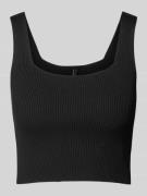 Only Slim Fit Tank Top in Rippoptik Modell 'TATIANNA' in Black, Größe ...