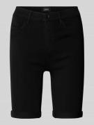 Only Slim Fit Jeansshorts mit fixiertem Umschlag Modell 'RAIN' in Blac...