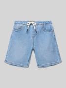 Mango Regular Fit Jeansshorts mit Tunnelzug in Hellblau, Größe 116