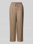Mango Caprihose aus Leinen mit elastischem Bund Modell 'LINEN' in Dunk...