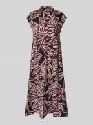 OPUS Midikleid mit V-Ausschnitt Modell 'Werisa' in Dunkelblau, Größe 3...