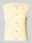 Mango Strickweste in Bouclé-Optik Modell 'PACHO' in GELB, Größe L