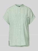 Tommy Hilfiger Relaxed Fit Leinenbluse mit kurzen Ärmeln in Hellgruen,...