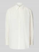 BOSS Orange Relaxed Fit Bluse mit Kentkragen Modell 'Belegant' in Offw...