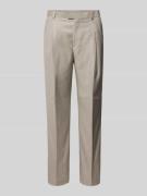 MCNEAL Regular Fit Anzughose mit Bundfalten in Beige, Größe 25
