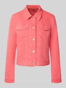 Marc Cain Regular Fit Jeansjacke mit Brusttaschen in Koralle, Größe 44