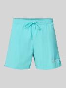 CHAMPION Regular Fit Badehose mit Label-Stitching in Aqua, Größe L