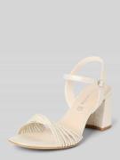 Tamaris Sandaletten mit Dornschließe in Metallic Beige, Größe 36