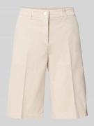 Cambio Wide Leg Shorts mit Bügelfalten Modell 'STELLA BERM' in Stein, ...