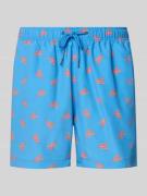 MCNEAL Badehose mit elastischem Bund in Metallic Blue, Größe L