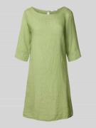 ZABAIONE Knielanges Kleid aus reinem Leinen in Hellgruen, Größe XL