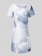 ZABAIONE Tailliertes Knielanges Kleid aus Leinen-Baumwoll-Mix in Weiss...