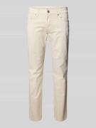 Brax Straight Fit Jeans mit Kontrastnähten Modell 'Chuck' in Kitt, Grö...