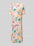 Rich & Royal Midikleid mit V-Ausschnitt in Offwhite, Größe 34