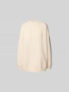 Anine Bing Oversized Sweatshirt mit Label-Detail in Ecru, Größe M