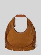 Staud Tote Bag mit Ausfransungen in Hellbraun, Größe 1