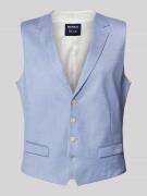 MCNEAL Slim Fit Weste mit Leinen-Anteil in Blau, Größe 56