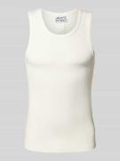 JAKE*S STUDIO MEN Tanktop in Ripp-Optik in Offwhite, Größe L