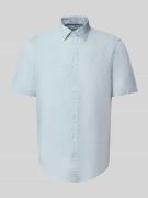 Jake*s Slim Fit Leinenhemd mit Knopfleiste in Mint, Größe XL