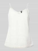 Vero Moda Relaxed Fit Trägertop aus Baumwoll-Mix Modell 'HONEY' in Wei...