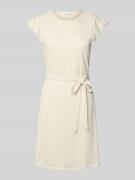 Vila Minikleid mit Bindegürtel Modell 'DELAIA' in Ecru, Größe S