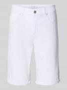 Angels Regular Fit Bermudas aus Denim mit Umschlag in Weiss, Größe 40