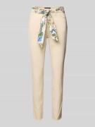 Marc Cain Jeans mit Stoffgürtel in Sand, Größe 38