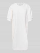 s.Oliver RED LABEL Regular Fit Scuba-Kleid mit Puffärmeln in Weiss, Gr...
