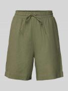 FREE/QUENT Relaxed Fit Leinenbermudas mit Tunnelzug Modell 'Lava' in K...