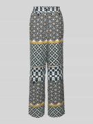 Marc O'Polo Loose Fit Leinenhose mit Allover-Muster in Marine, Größe 3...