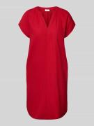 s.Oliver RED LABEL Relaxed Fit Blusenkleid aus Leinen-Viskose-Mix in R...