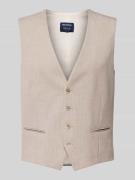 MCNEAL Slim Fit Weste mit Kleinstruktur in Beige, Größe 56