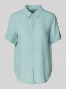 Marc O'Polo Regular Fit Bluse aus reinem Leinen in Mint, Größe 34