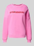 Pieces Oversized Sweatshirt aus Baumwoll-Mix Modell 'MALIAH' in Pink, ...